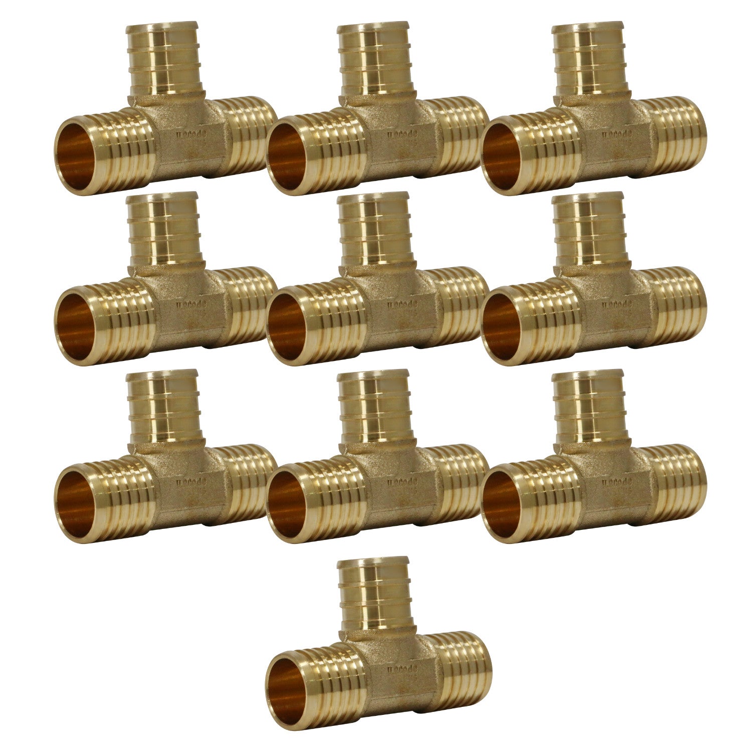 XFITTING 3/4" PB x 3/4" PEX-B Tee 10 Pack