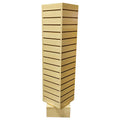 12 Inch X 12 Inch X 54 Inch Maple Revolving Slatwall 4 Sided Rotating