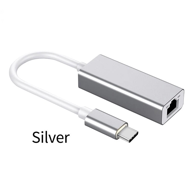 Type C To Ethernet Rj45 Cable Usb External Network Card Lan Adapter
