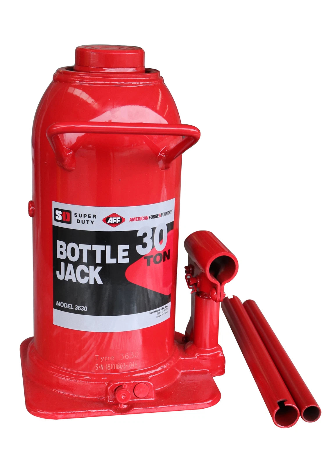 American Forge & Foundry 3630 Super Duty Bottle Jack 30 Ton