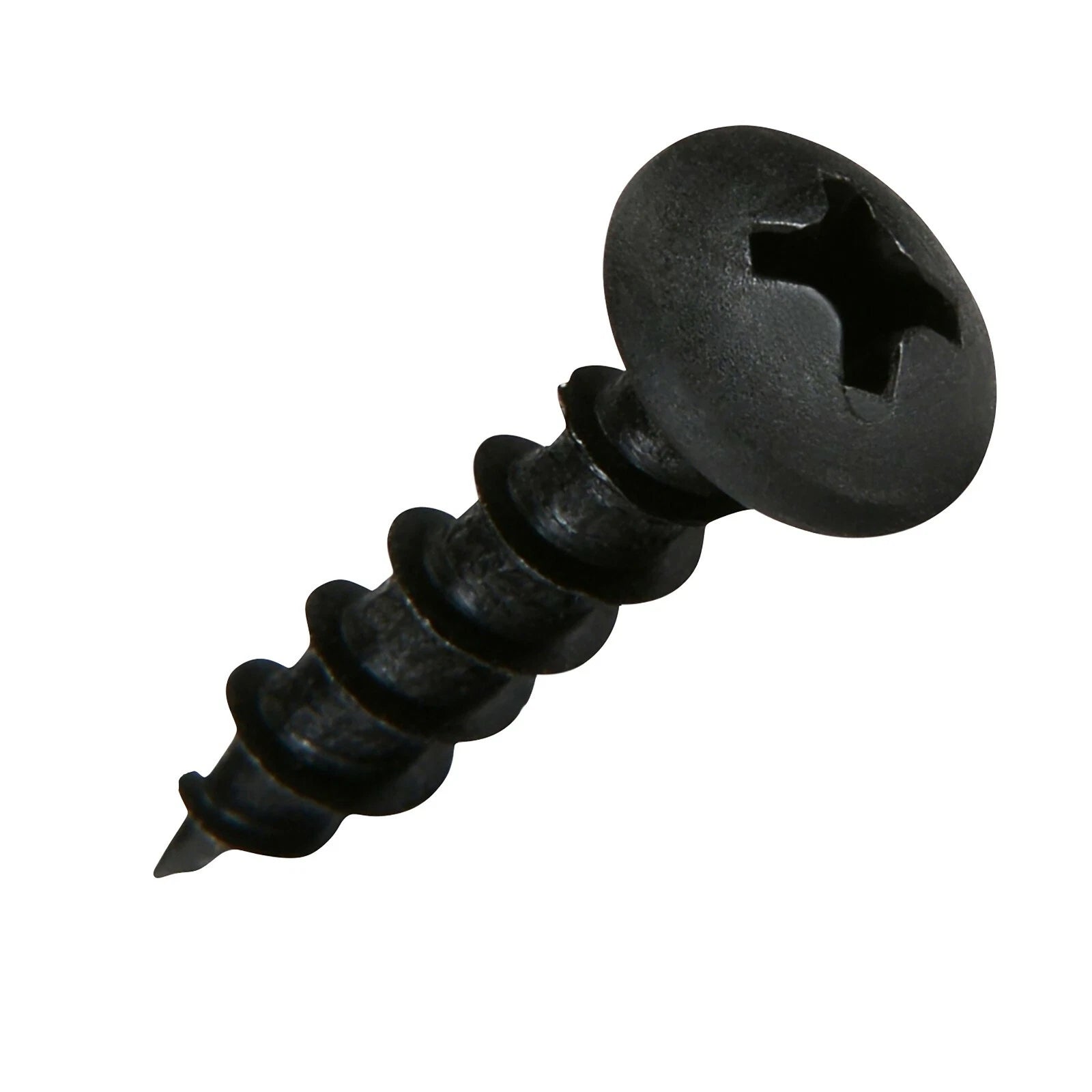 100 Pack #6 X 3/4" Coarse Deep Thread Pan Head Screws Black Phosphate