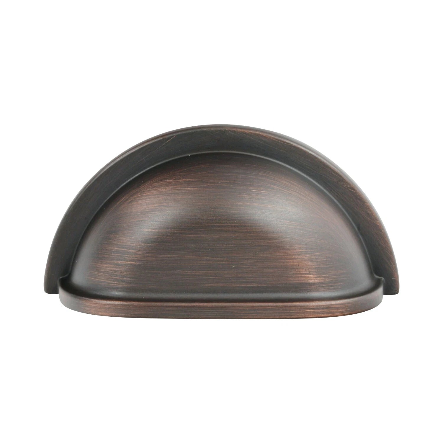 Crescent 3" Brushed Oil-rubbed Bronze Cup Cabinet Hardware Handle