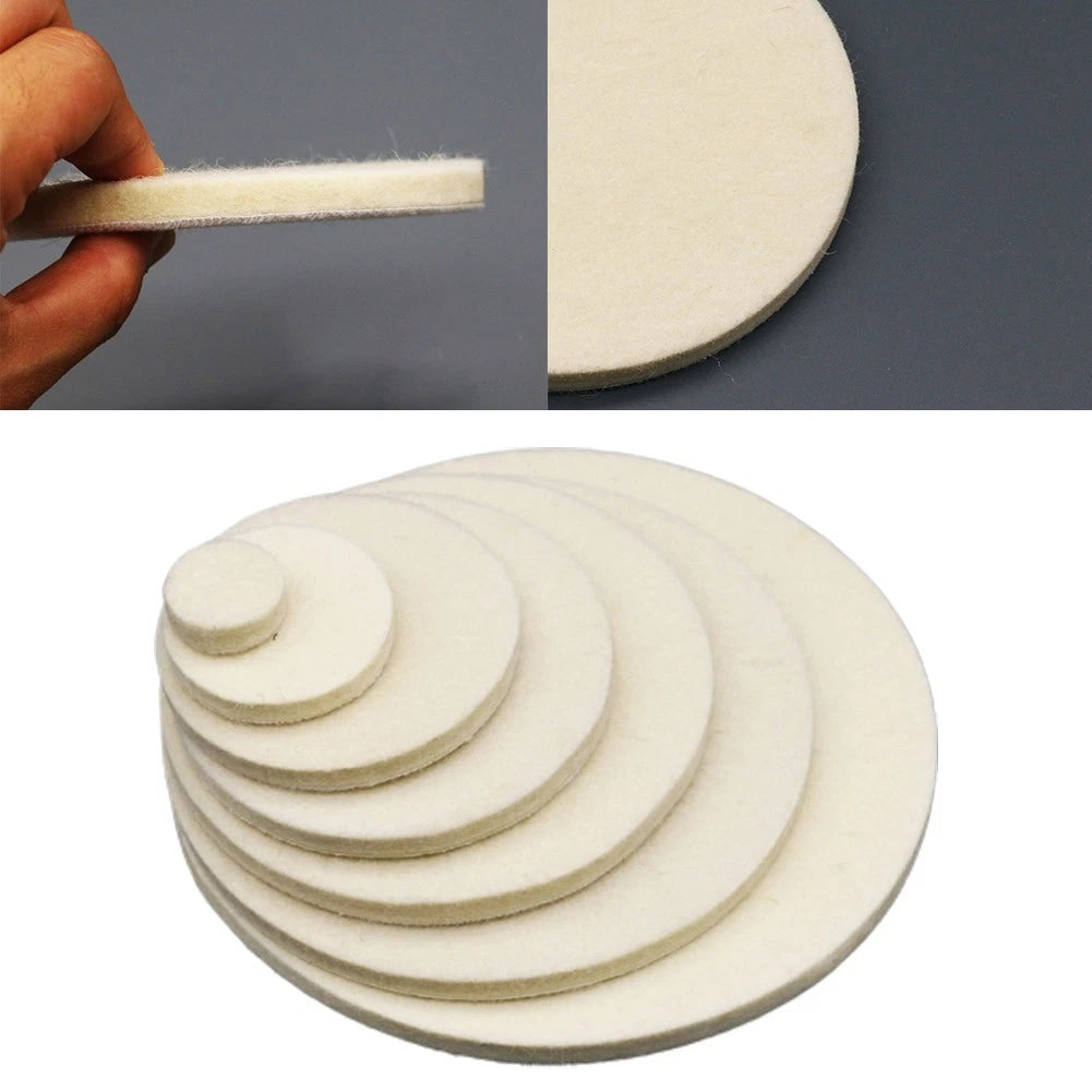 1/2/3/4/5/6/7 Inch Wool Felt Polishing Pad Wheel For Car Glass