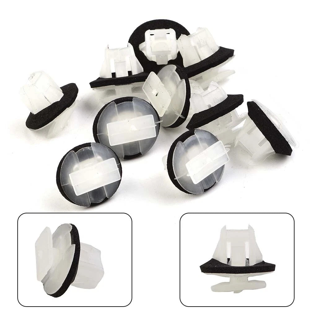 For Car Sill Moulding Side Skirt Trim Clips White And Black ()