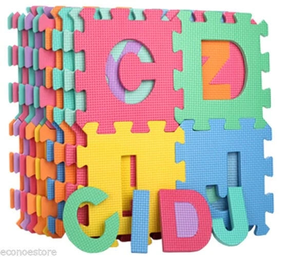 26 Sq Ft Learning Alphabet Letter Puzzle Foam Safety Play Mat Abc