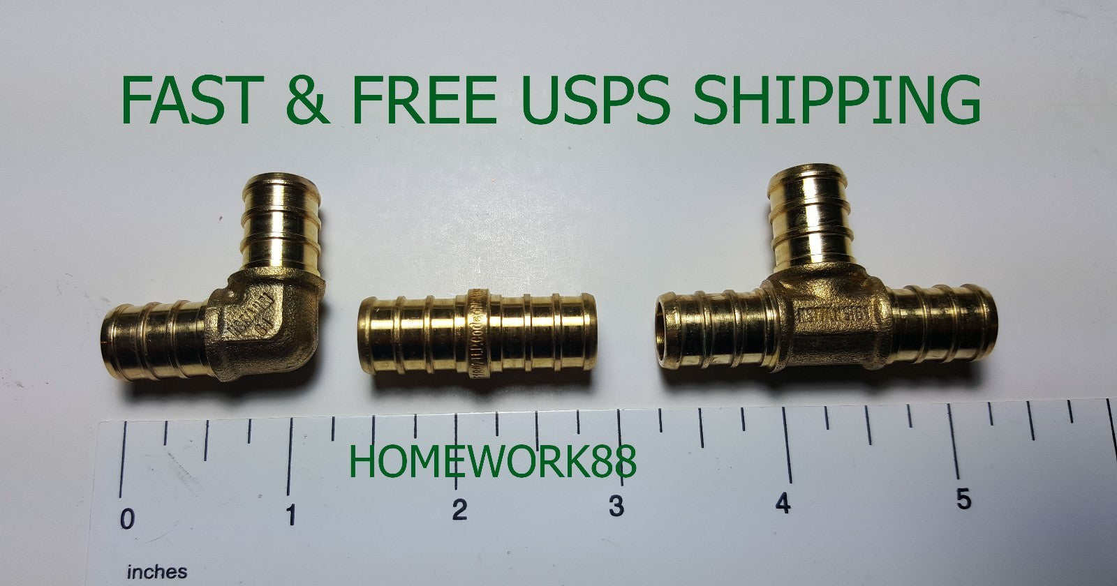 30 Pack 1/2" Pex Elbow, 1/2" Pex Coupling, 1/2" Pex Tee