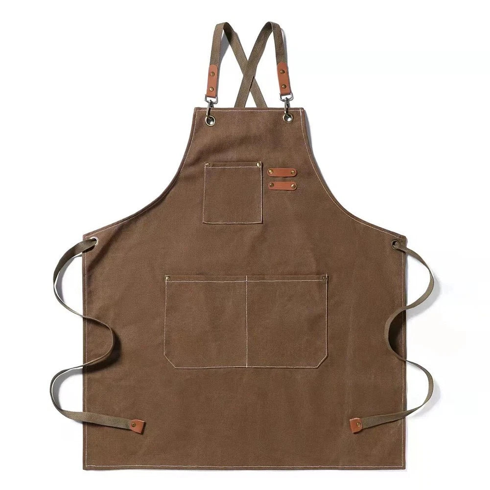 Kitchen Protective Apron Thickened Canvas Water Oil And Stain