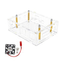 Acrylic Transparent Enclosure Case House W/ Cooling Fan For Orange Pi