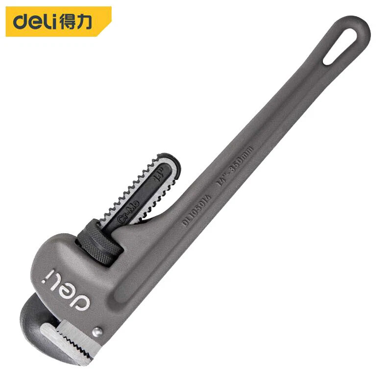 deli 10/12/14/18 inch Aluminum Alloy Pipe Wrench  Clamp Heavy Duty Plumbing Tool