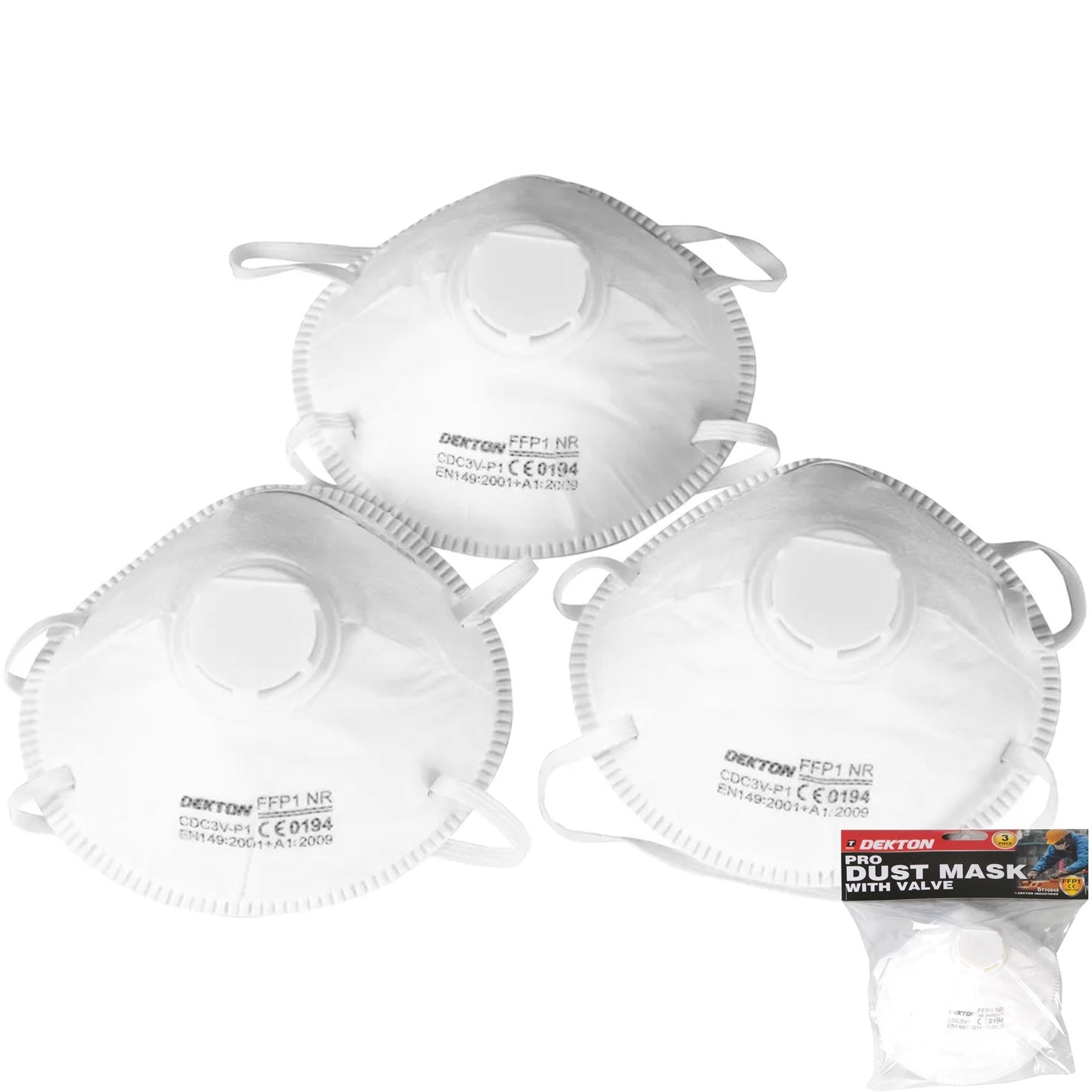Dekton Protection Valved Face Mask FFP1