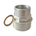 2 Npt Aluminum Fuel Adapter Kit Silver Fitting Designed For 12V 24V