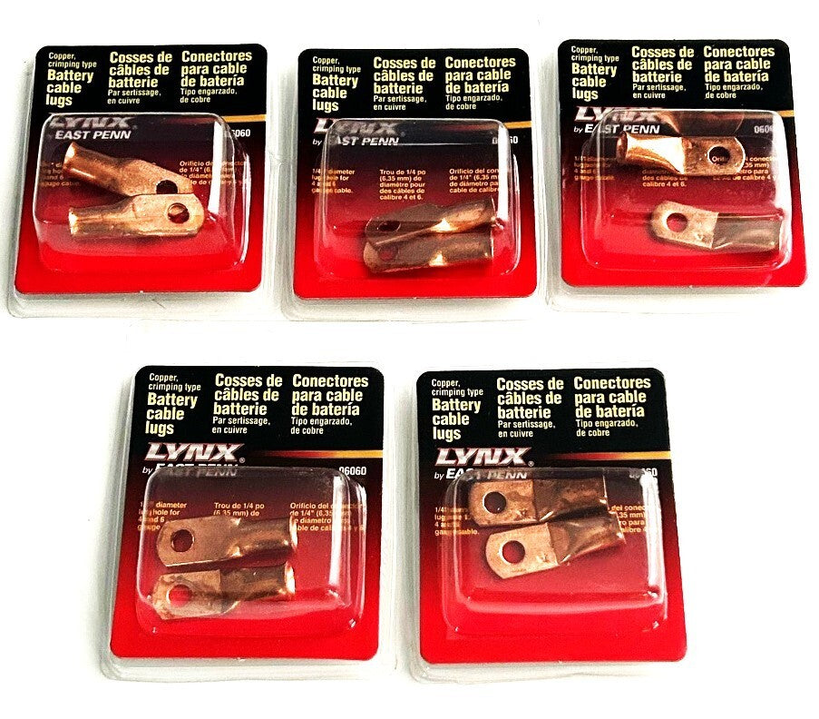Lynx Deka Copper Battery Cable Lugs 10pc