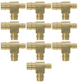 XFITTING 3/4" x 1/2" x 3/4" PEX-A Tee 10 Pack
