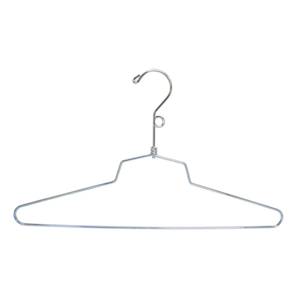 16" Dress Hanger W Loop Clothing Garment Display Chrome Metal