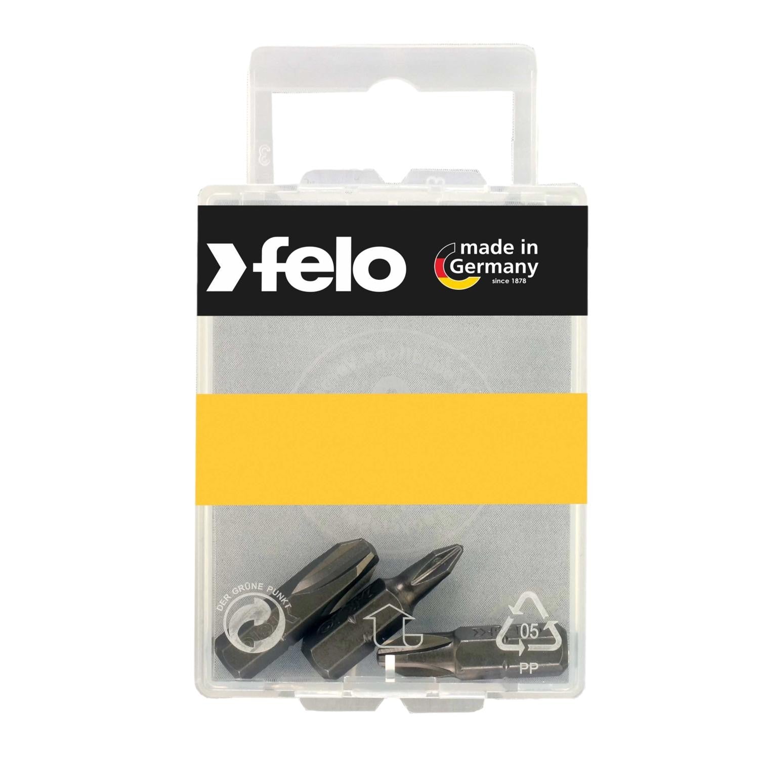Felo Phillips Bits C6.3 Industrial Ph 1/2/3 X 25mm Set