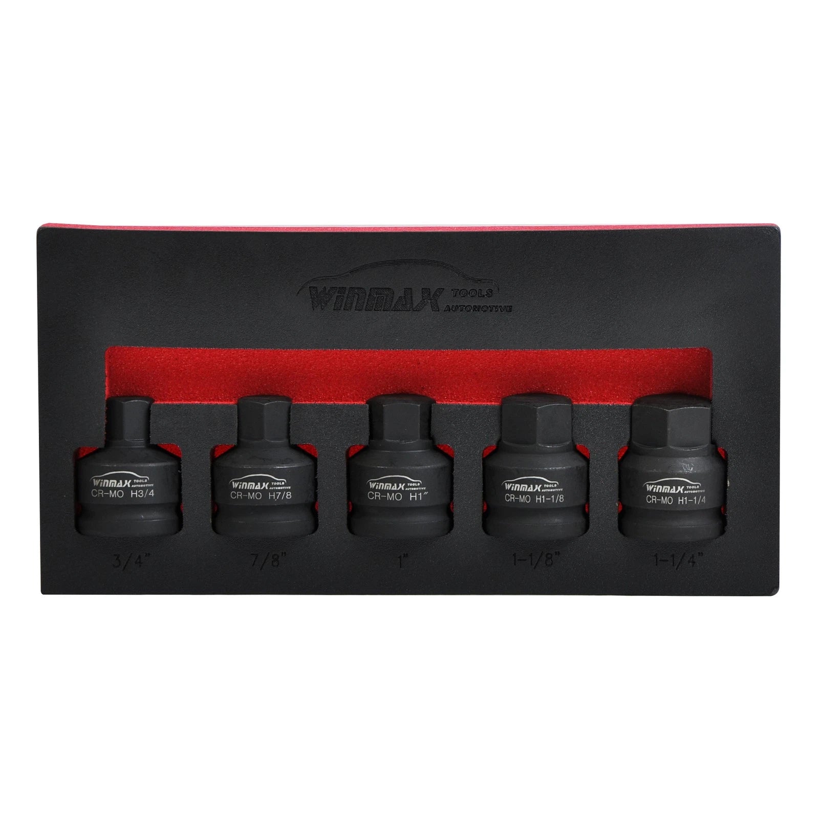 3/4" Drive Impact Hex Driver Set, 5pc SAE 3/4" 7/8" 1" 1-1/8" 1-1/4" Cr-Mo Steel
