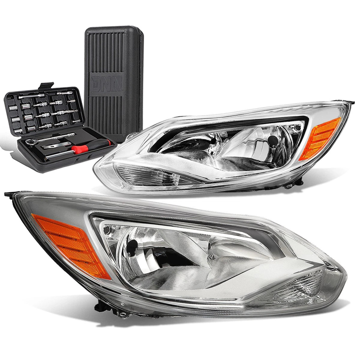 For 2012-2014 Ford Focus Pair Chrome/amber Side | Built Supply Co