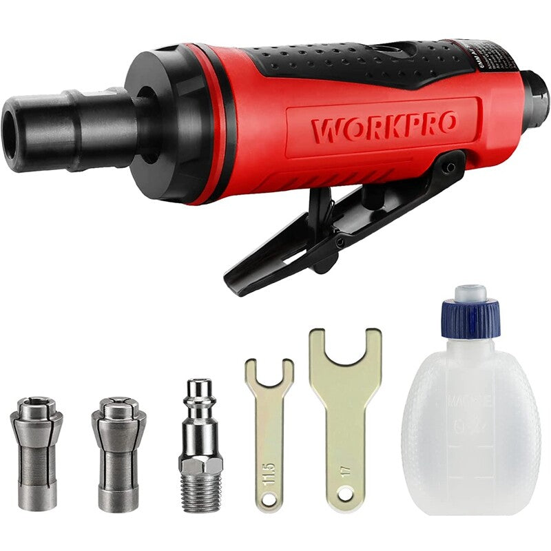 WORKPRO 1/4-Inch Pneumatic Straight Die Grinder 25000RPM Air-Powered Die Grinder
