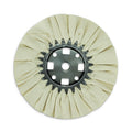 8" White Untreated Cotton Airway Buffing Wheel 3" Center Plate x 5/8"