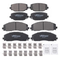 8x Front Rear Disc Brake Pads Kit for Chrysler Town &amp; Country/Ram C/V w/Hardware