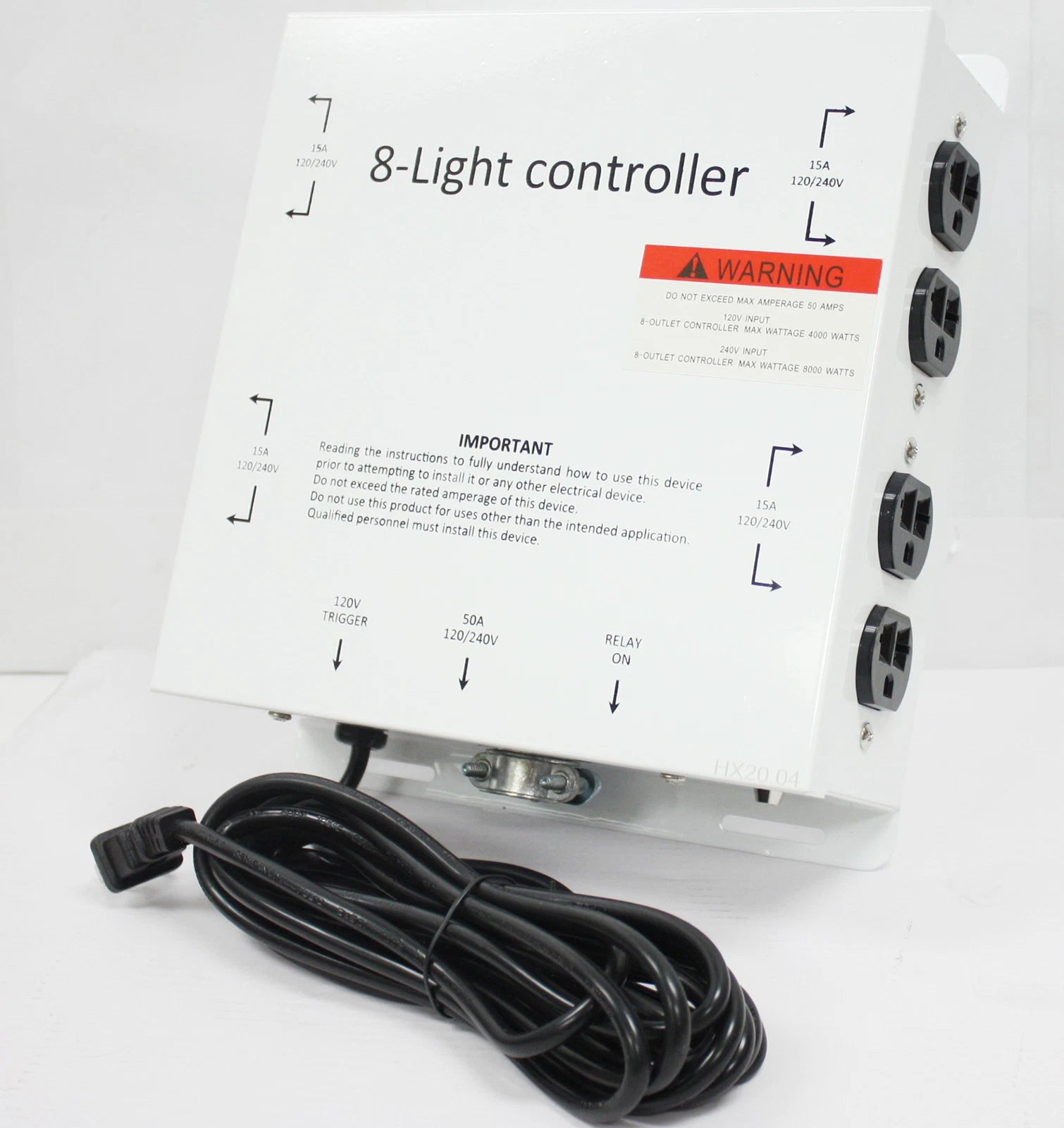 Mlc Hydroponic Master Light Relay Controller 8 Outlet 240V 50a