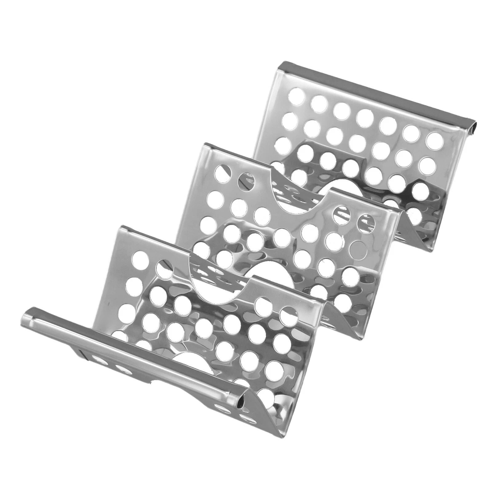 Premium Stainless Steel Taco Holder Holds 3 Tacos No Bending Or