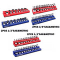 WORKPRO 2PC Magnetic Socket Organizer Socket Holder 1/4''/1/2''/3/8''