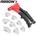 Arrow 3-in-1 Rivet Gun One-handed Headless Manual Pop Rivet Gun Kit