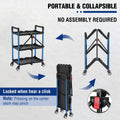 Workpro 3-Tier Portable Collapsible Service Cart Folding Tool Cart