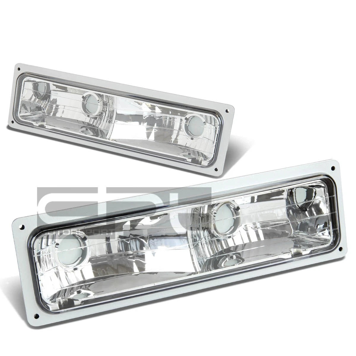 Chrome Crystal Bumper Lights Signal For 88-98 Chevy | Built Supply Co