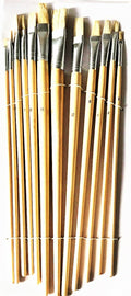 12 Flat Square Tip 13" Long Artist Brushes
