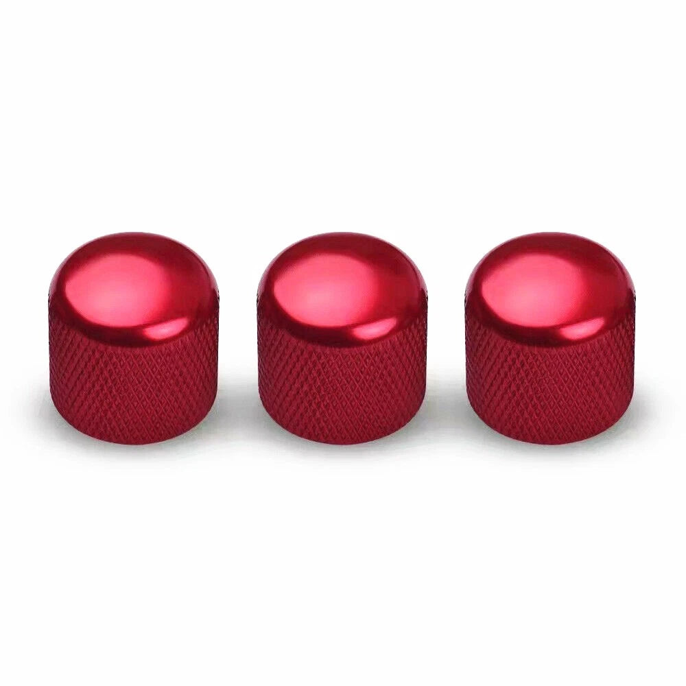 Volume Tone Control Knobs Metal Dome Button Caps For Electric
