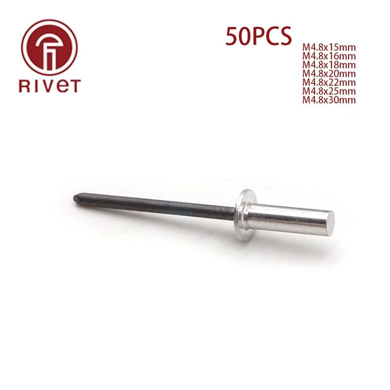 M4.8*15/16/18/<wbr/>20/22/25/30 Remaches Aluminum Steel Closed End