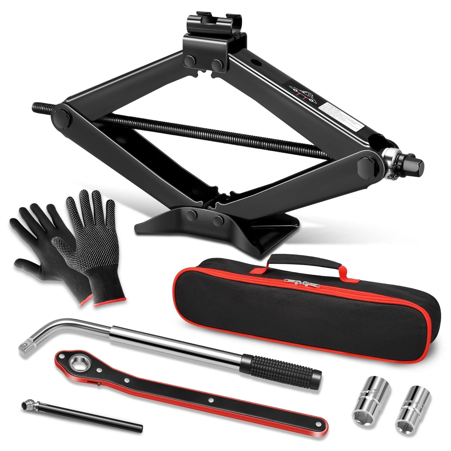 4400 Lbs Capacity 4.33-15.75" Scissor Lift Jack Set For Sport Utility