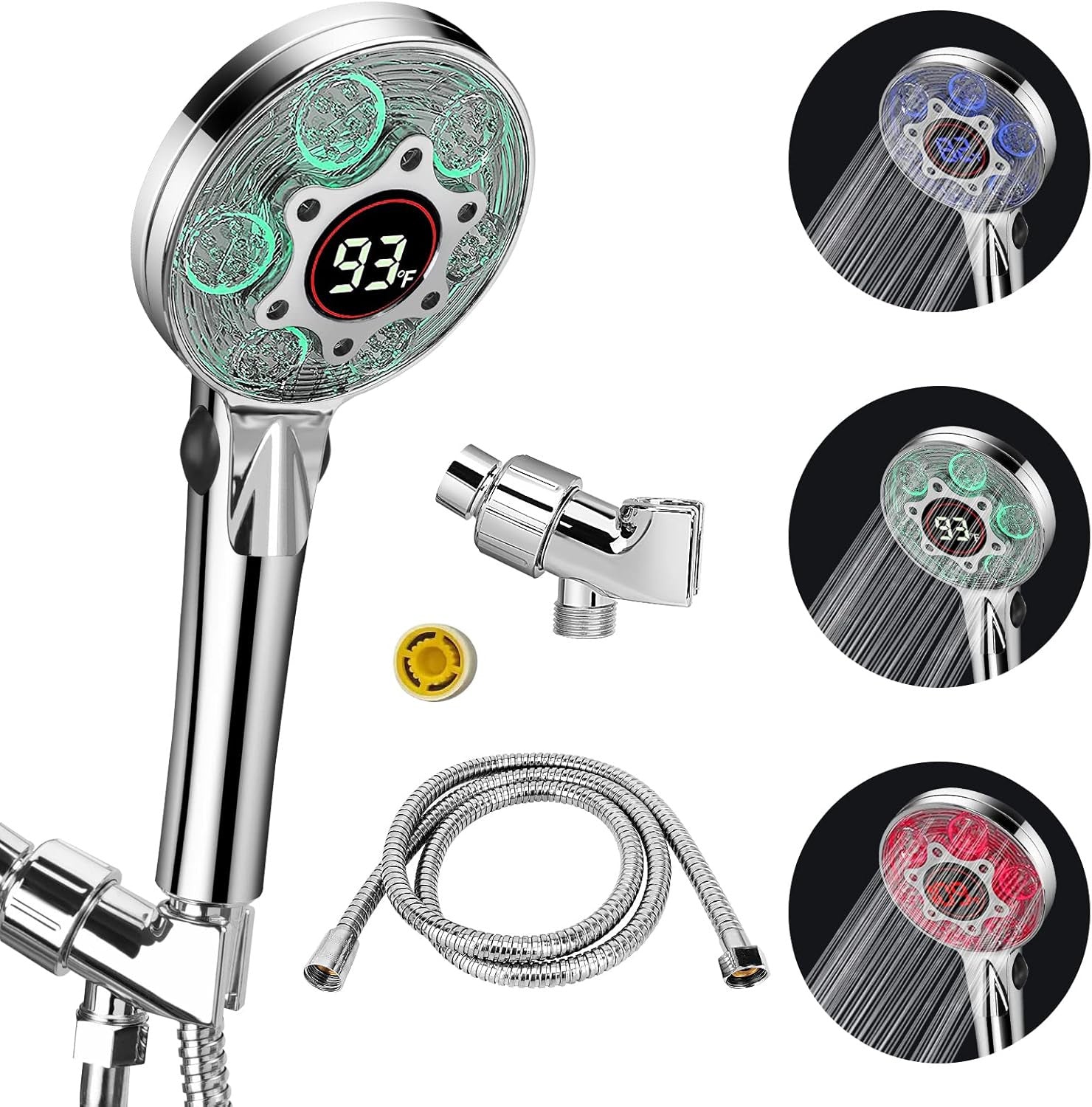 Led Shower Head with Handheld, Color Changing, Shower Head High