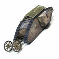 1:35 Scale Wwi British Military Mark.i Male Tank Model Unassembled