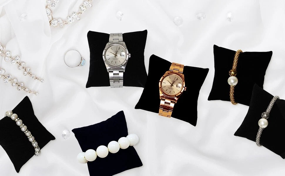 4x4 Black Velvet Jewelry Display Cushions Watch And Bracelet Pillow