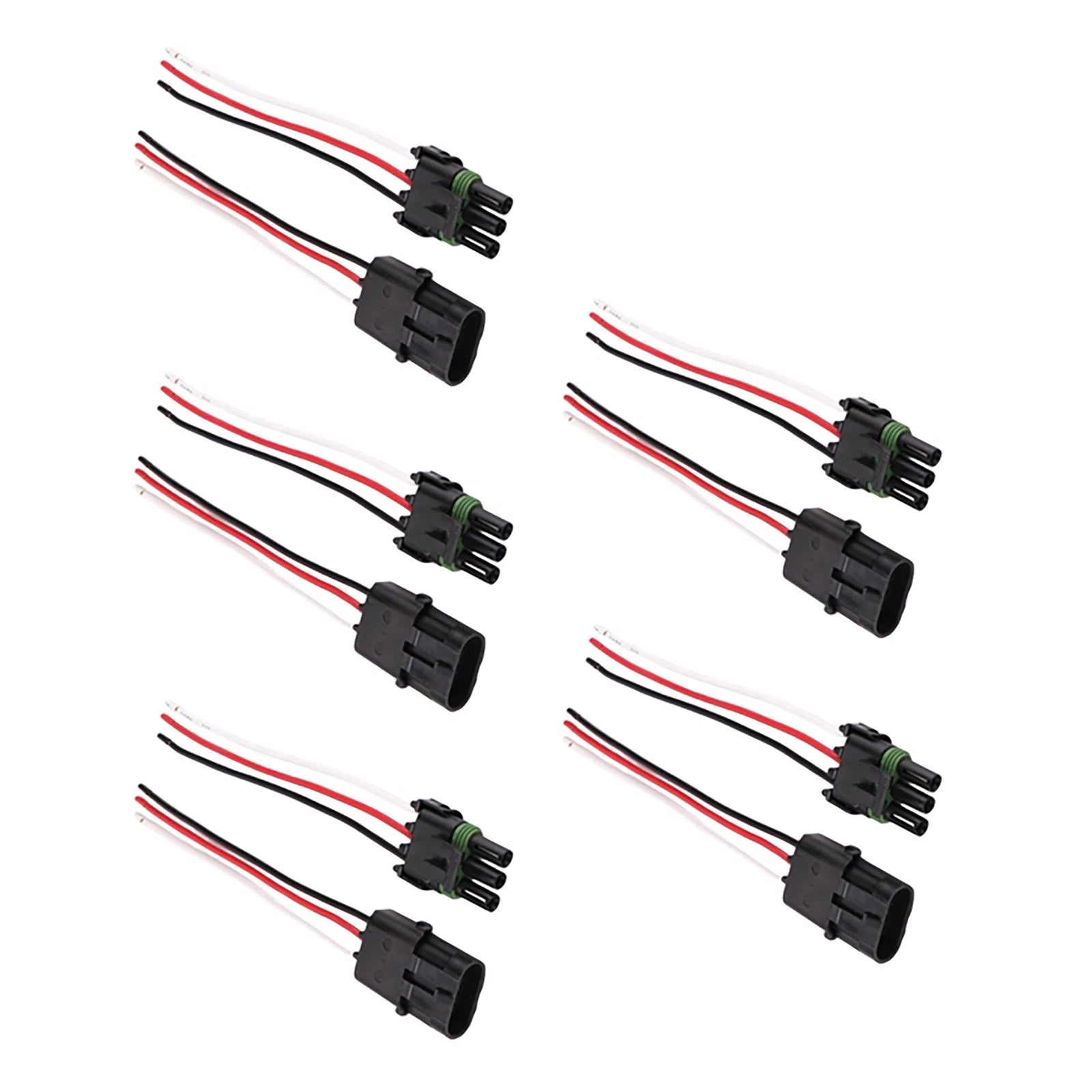 5pairs Female +Male Assembled Connector Adapter Plug Components For