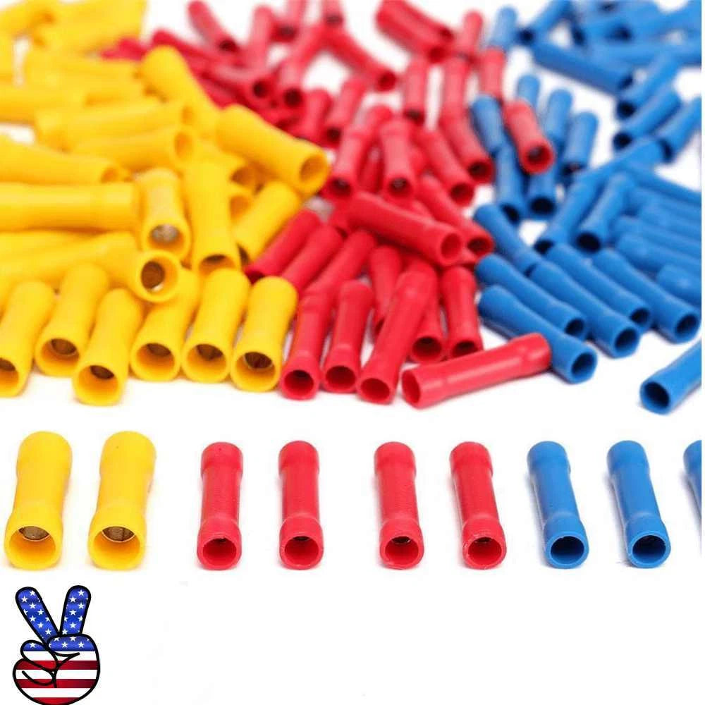 Straight Electrical Wire Connectors Ferrule Butt Splice Crimp