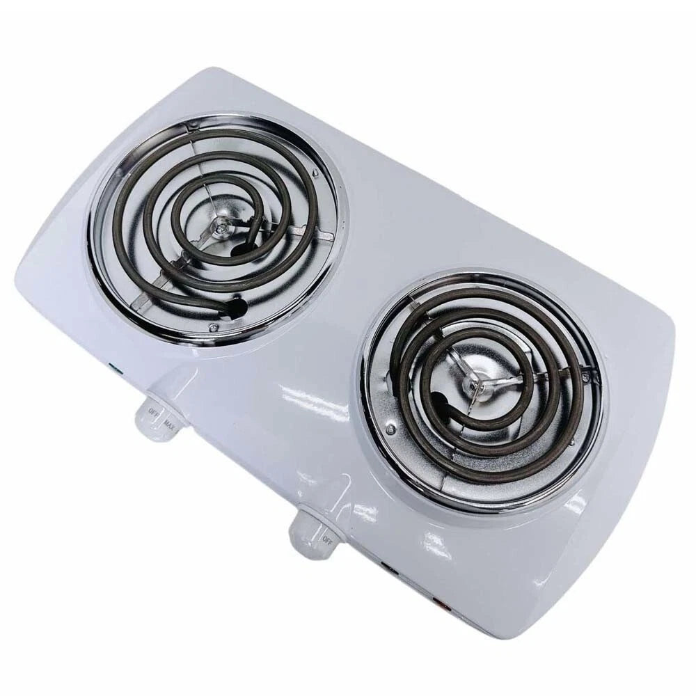 Portable Double Electric Burner 1500W 120V - 60hz, Non-slip Feet