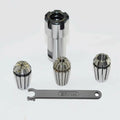 SHANK 1/2 ER11 28MM STRAIGHT SHANK TOOL HOLDER 3PC ER11 COLLET 1/4,3/16 ,1/8 SET