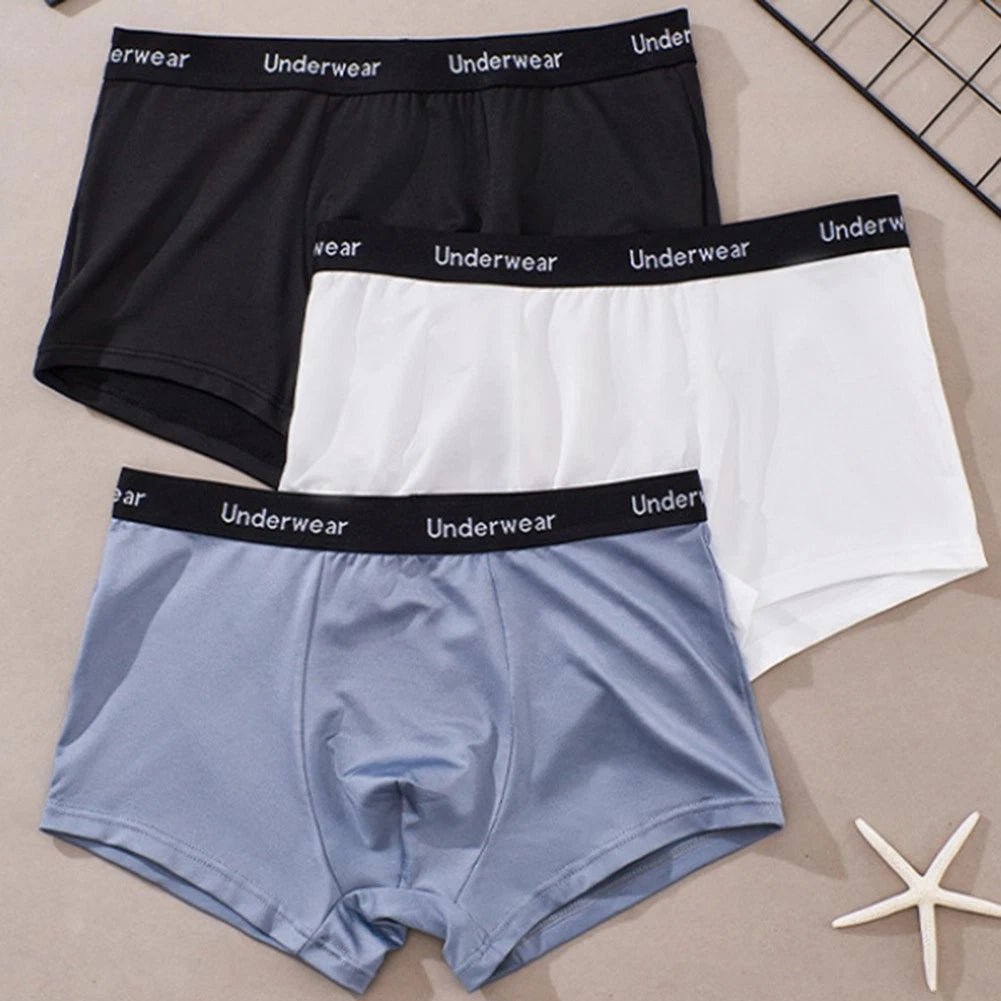 Men Underwear Trunks Style Breathable Soft Polyester Spandex Boxer