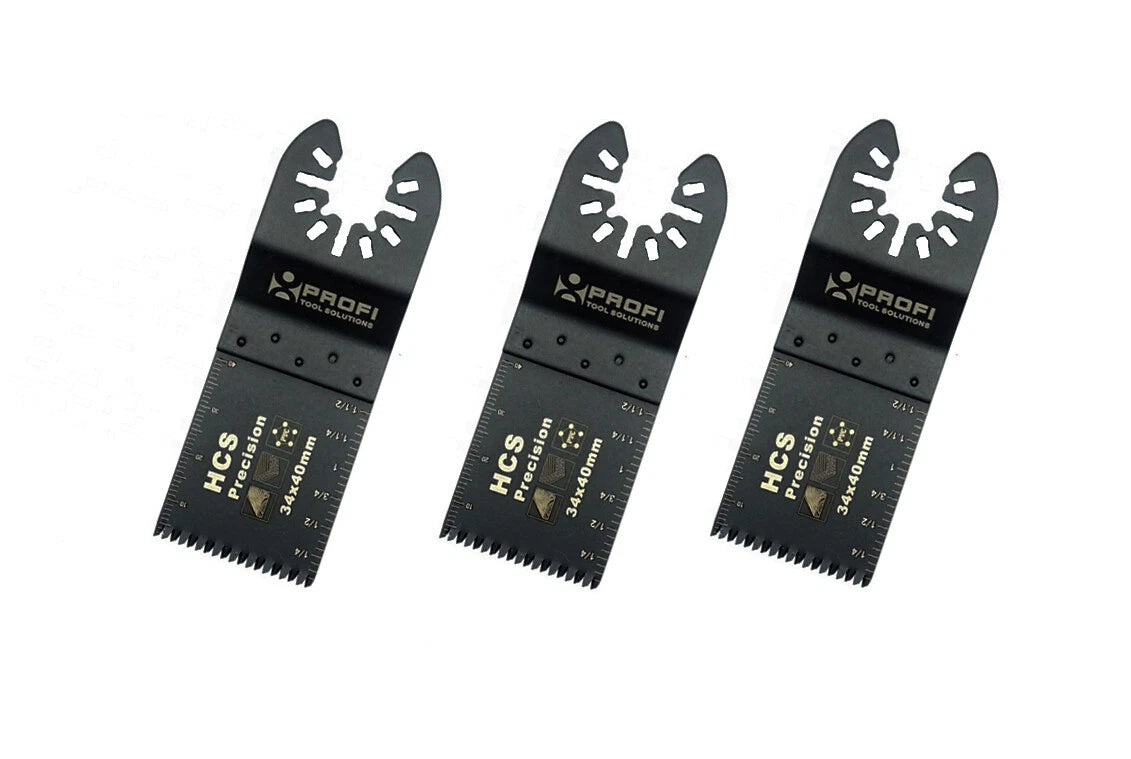 3pc 34*40mm HCS Oscillating Multi Tool Saw Blade Wood Cutting