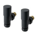Angled Radiator Valve Pair Matt Anthracite