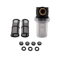 3/4" Inline Garden Water Screen for Pressure Washer Hose Filter Brass