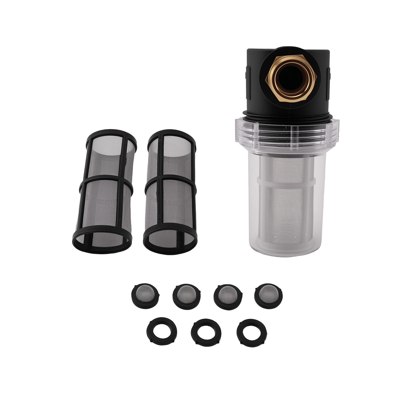 3/4" Inline Garden Water Screen for Pressure Washer Hose Filter Brass