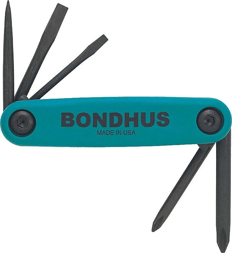 Bondhus Gorilla Grip Utility Fold Up Driver Set Awl Slot Flat