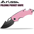 Flissa 2.5inch Mini Folding Pocket Knife Stainless Steel Drop Point