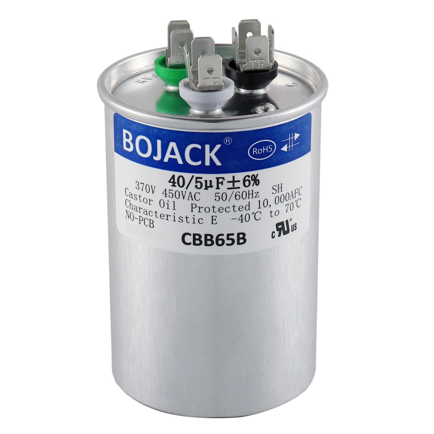 40+5 Uf 40/5 Mfd ±6% 370v/440 Vac Cbb65 Dual Run Circular Start