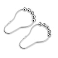 Curtain-hooks Shower-rods Poles Metal-rings Bathroom For Glide